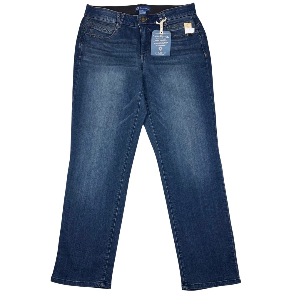 NWT Democracy Ab solution Straight Leg Jeans Women 16W Blue Core Essential